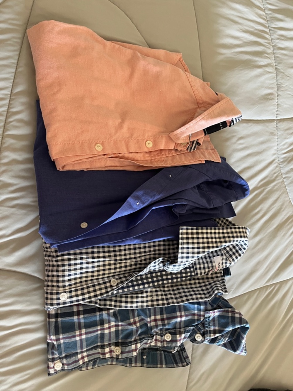 Men's Casual Chino Pants in Peach - Unbranded